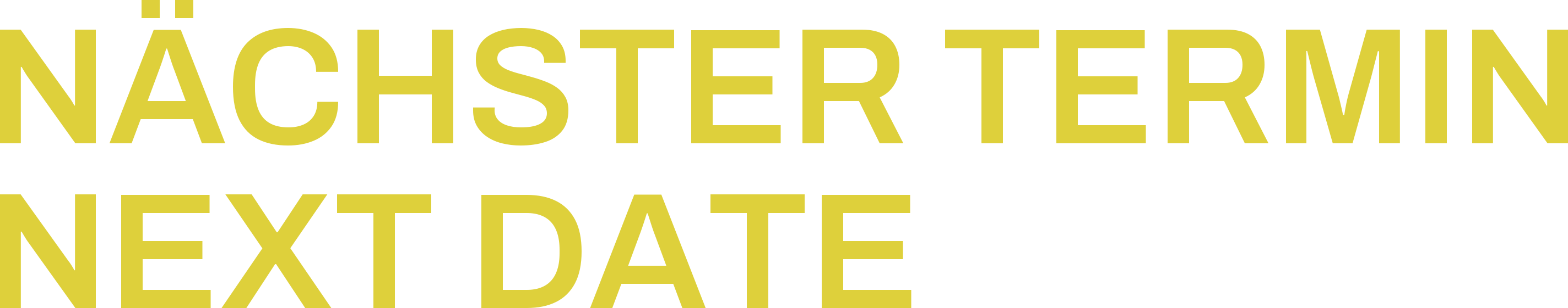 Nächster Termin / Next Date